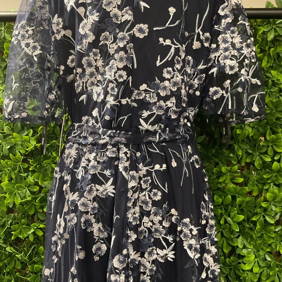 Kensie dress lace Floral Blue and White Dress Size 14 - Picture 7 of 16